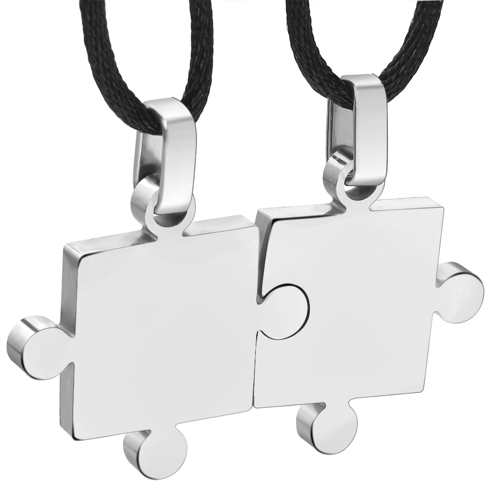 Puzzle piece necklace for couples Clearance