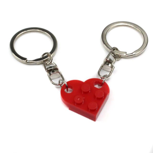 Lego Heart Keychain for Two