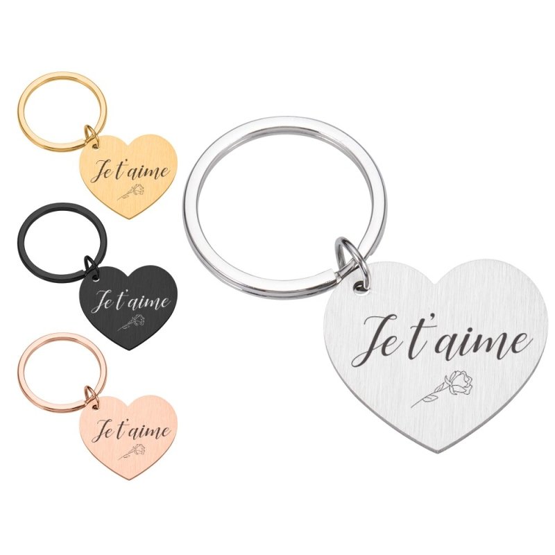 Je t&#39;aime Keychain for Couples
