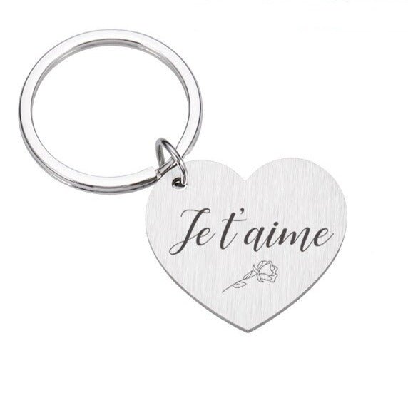 Je t&#39;aime Keychain for Couples