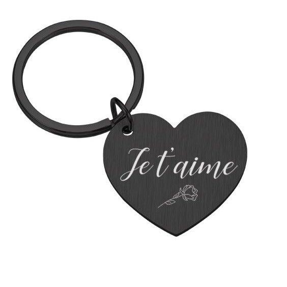 Je t&#39;aime Keychain for Couples