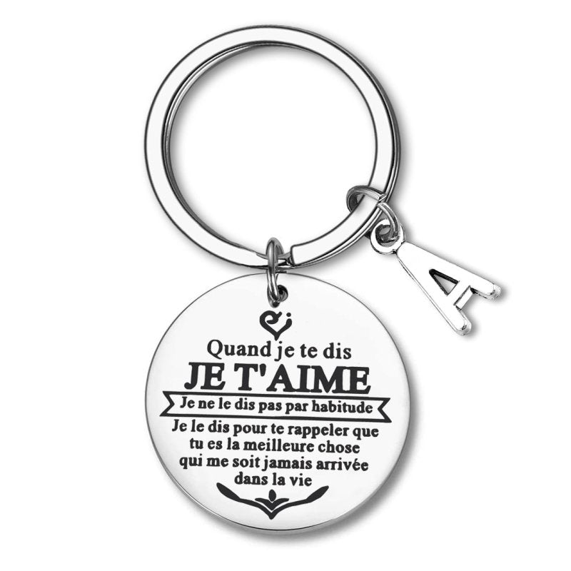 French Couple Keychain