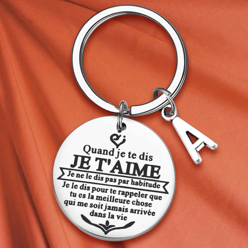 French Couple Keychain