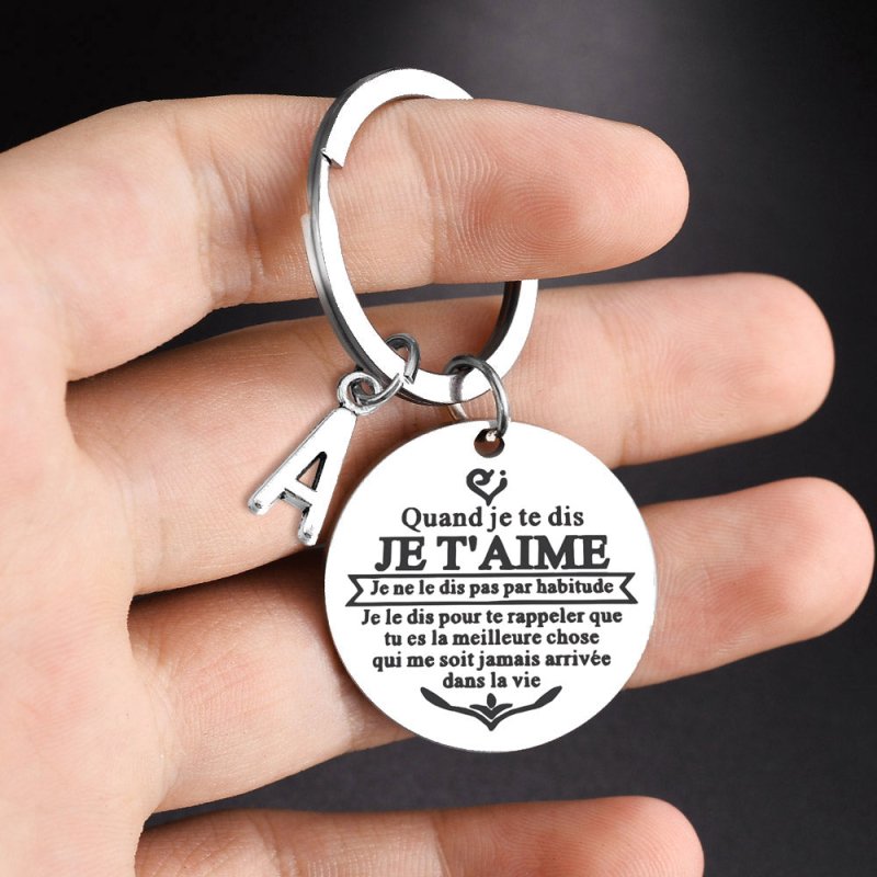French Couple Keychain