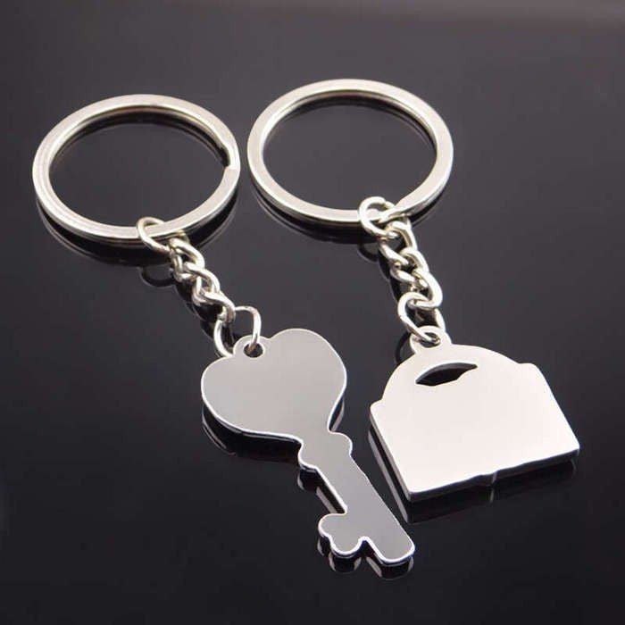 Four Leaf Clover Key Ring for Couples