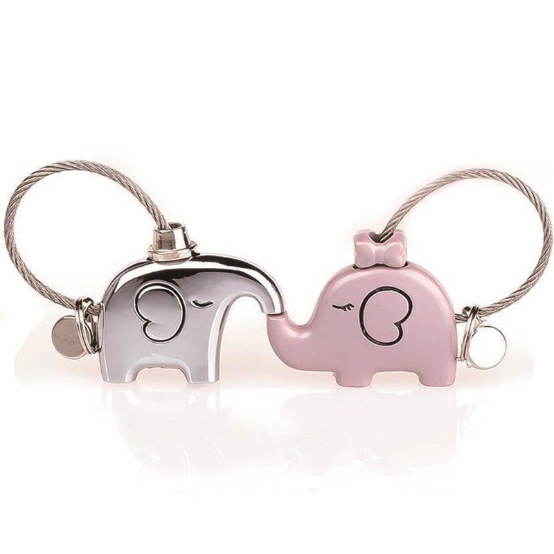 Elephant Couple Keychain