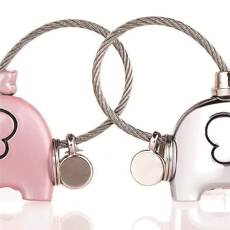 Elephant Couple Keychain