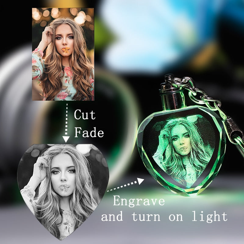 Led Key Chain Cute Led Keychain with Photo | My Couple Goal