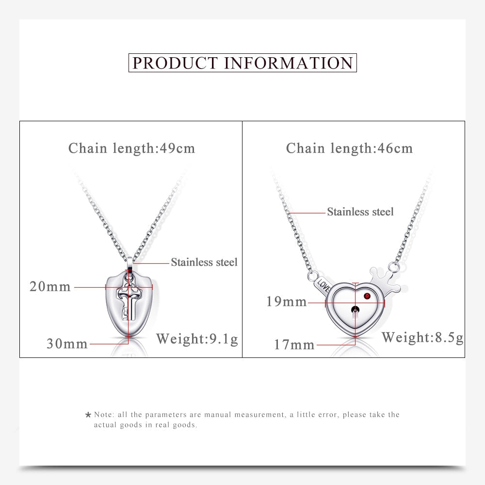 Heart Lock Bracelet &amp; Key Necklace Set