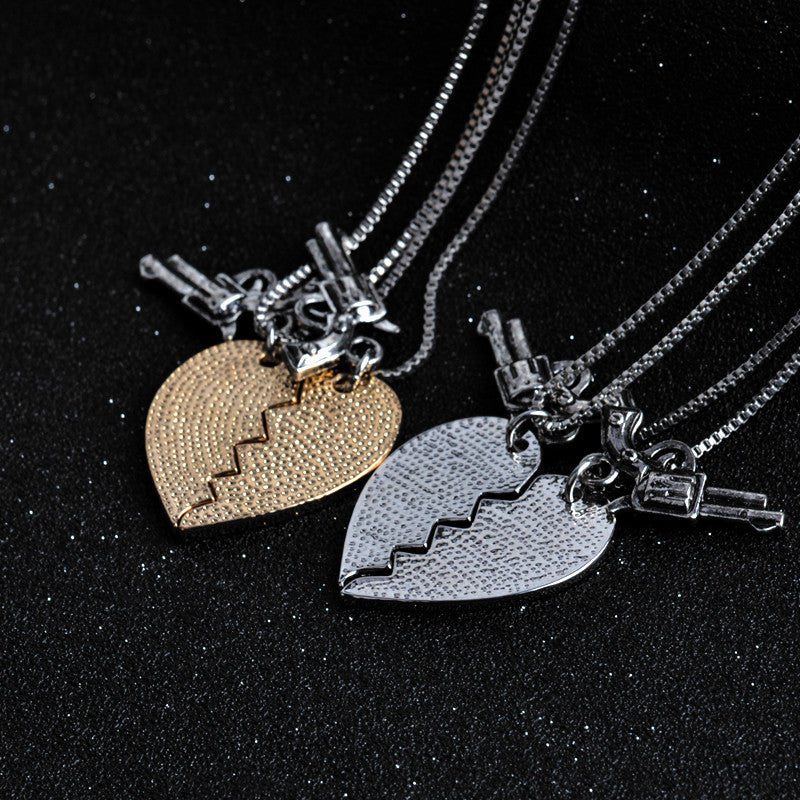 Bonnie and Clyde Couples Necklace