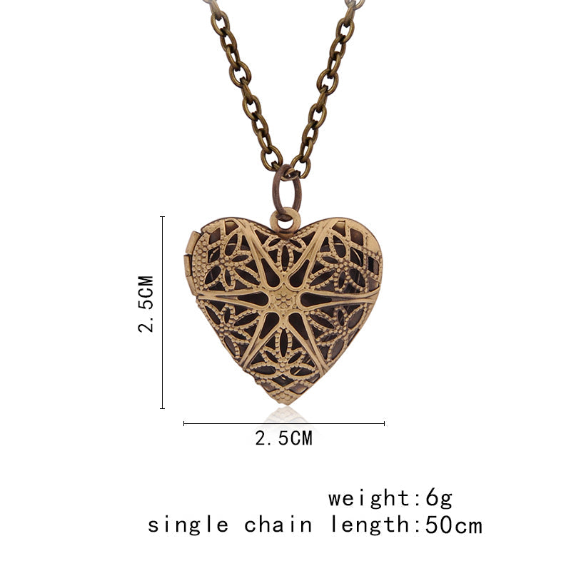 Heart Locket Necklace for Couples