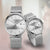 Grey Quartz Couple Watch