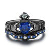 Wedding ring sets for him and hers blue