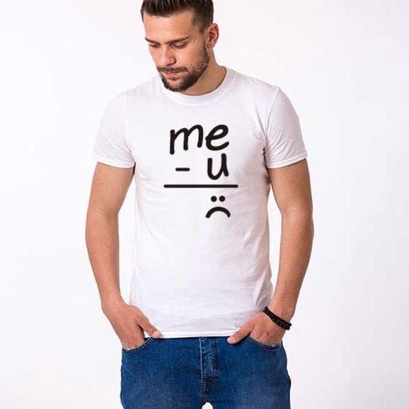 Funny couple shirts Me + You = Love