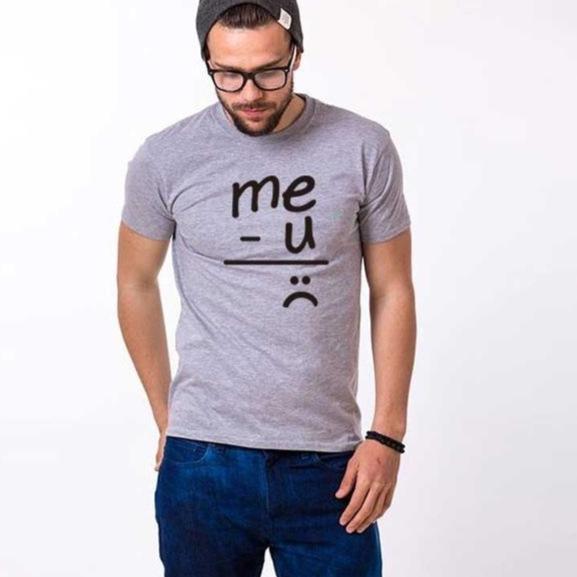 Funny couple shirts Me + You = Love
