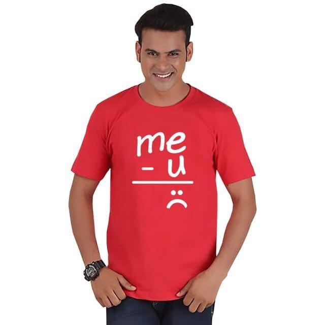 Funny couple shirts Me + You = Love