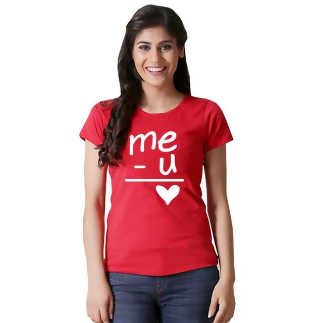 Funny couple shirts Me + You = Love