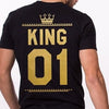 Number king and queen couple t shirts