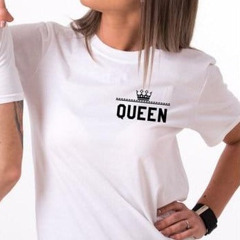 Number king and queen couple t shirts