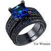 Blue couple rings