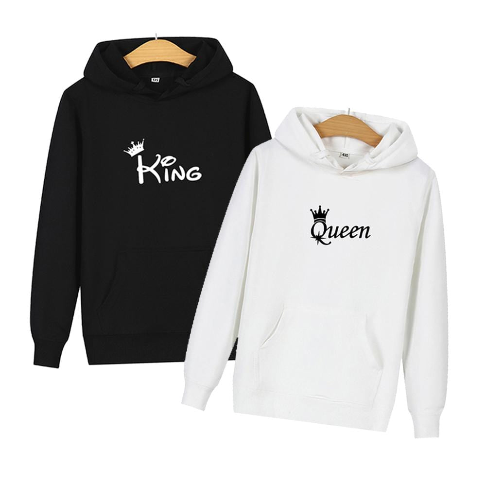 King and queen couple hoodies