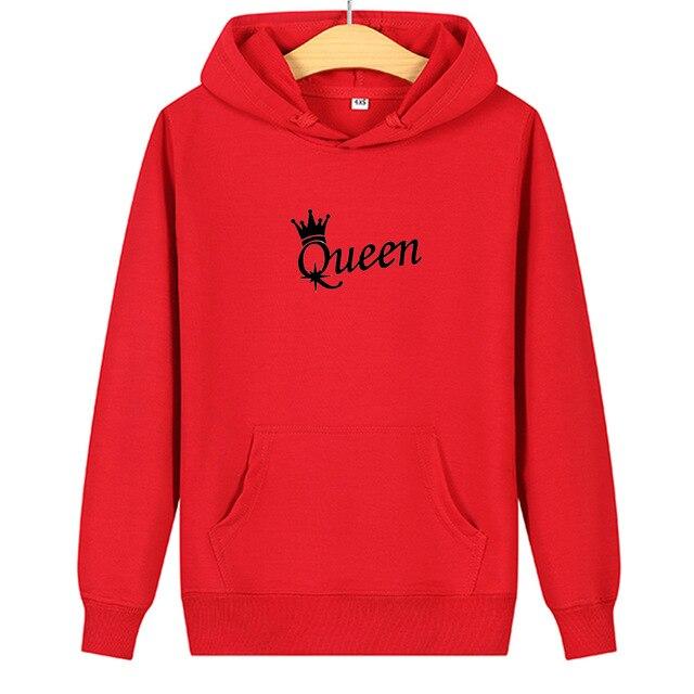 Red king and queen hoodies hot sale