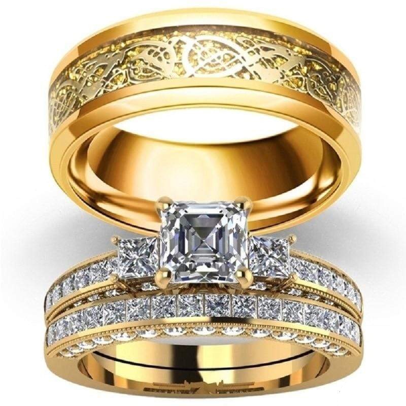 Gold ring for valentine's day