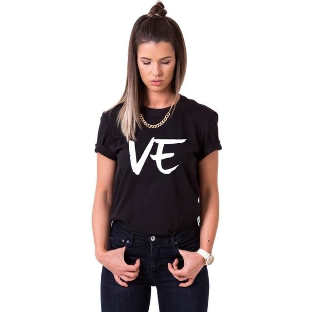 Matching love t shirts for couples