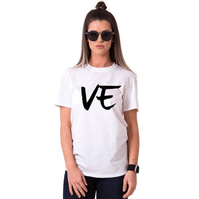 Matching love t shirts for couples