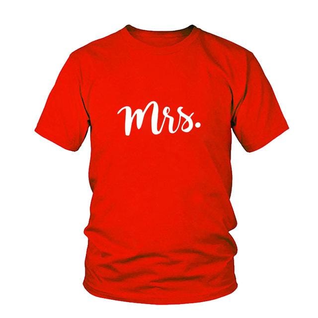 Wedding Mr and mrs couple t shirt