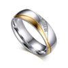 Stainless steel promise rings