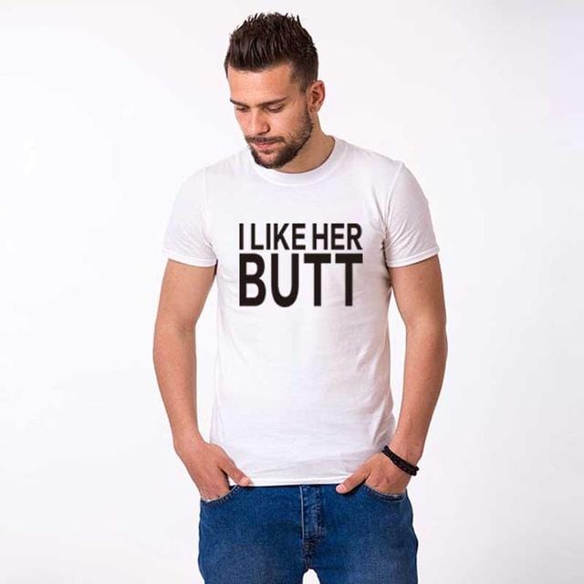 I like his beard husband and wife Matching shirts