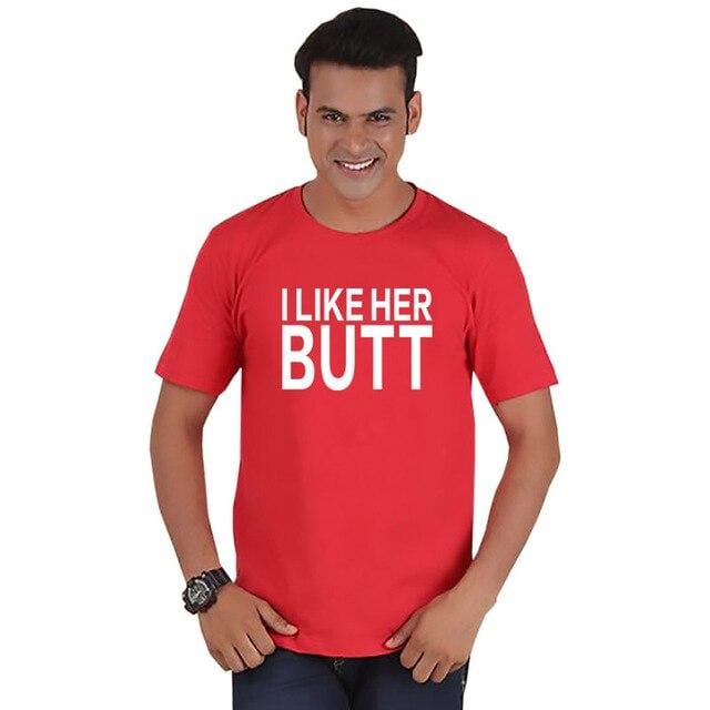 I like his beard husband and wife Matching shirts