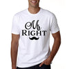 Mr right and mrs always right t shirts