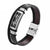 Black couple leather bracelet