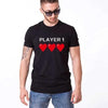 Funny couple shirts Player 1 and player 2