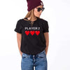 Funny couple shirts Player 1 and player 2