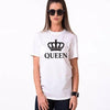 Black King and queen couple t shirts