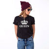 Black King and queen couple t shirts