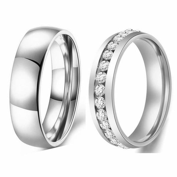 925 silver pair diamond rings for couple | My Couple Goal