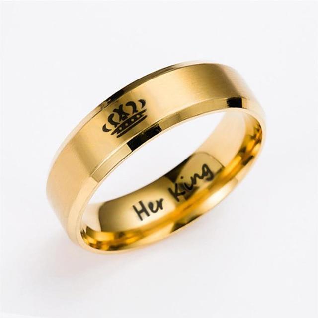 His queen her king rings