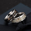 Heartbeat wedding rings