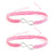 Pink Matching Infinity Bracelets for Couples