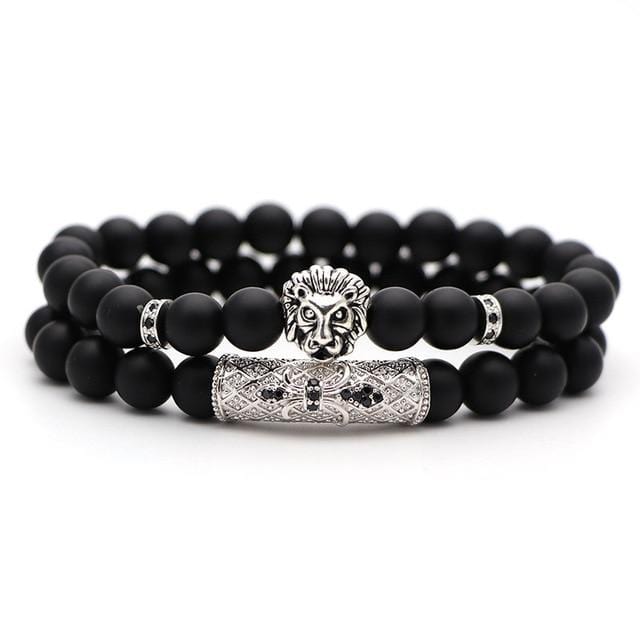 Lion matching bracelets for couples
