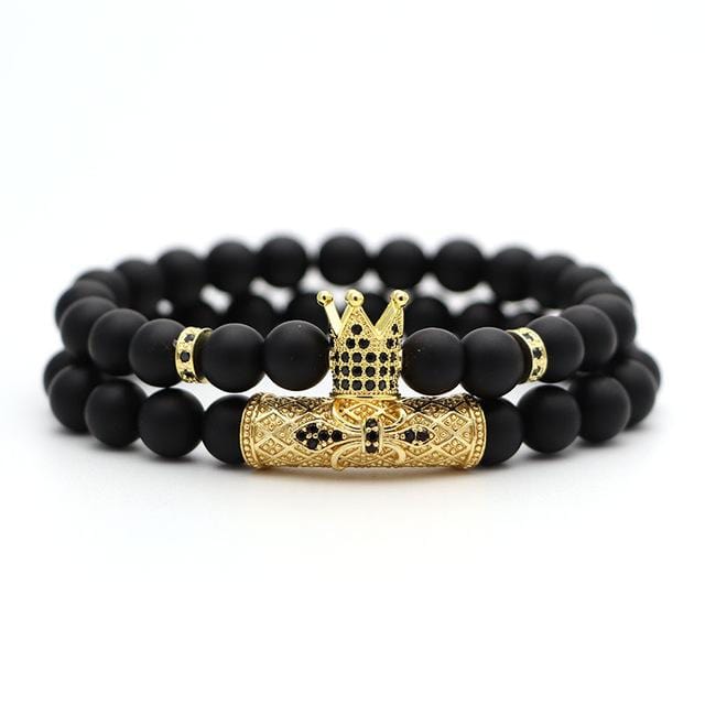Gold Couple crown bracelets