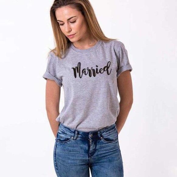 Matching wedding shirts for bride and groom