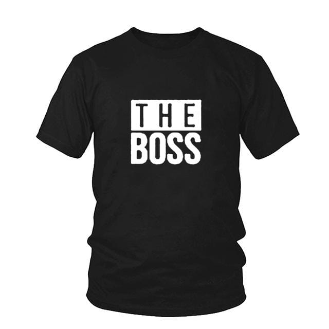 Matching Couple Shirts His And Her The real boss