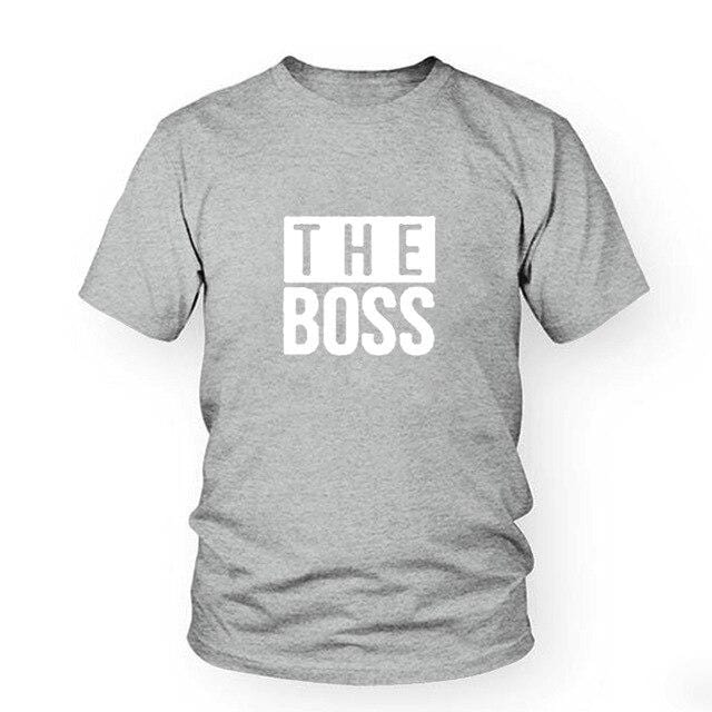 Matching Couple Shirts His And Her The real boss