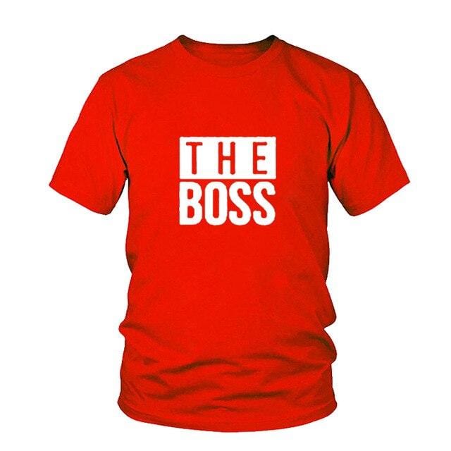 Matching Couple Shirts His And Her The real boss