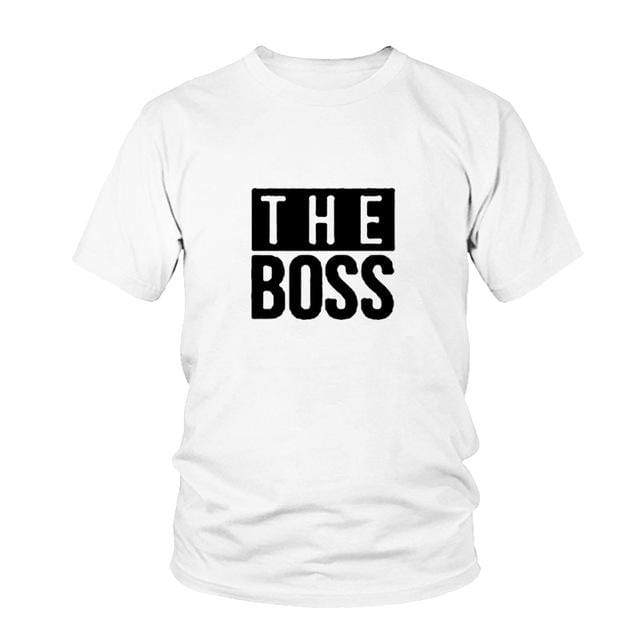 Matching Couple Shirts His And Her The real boss